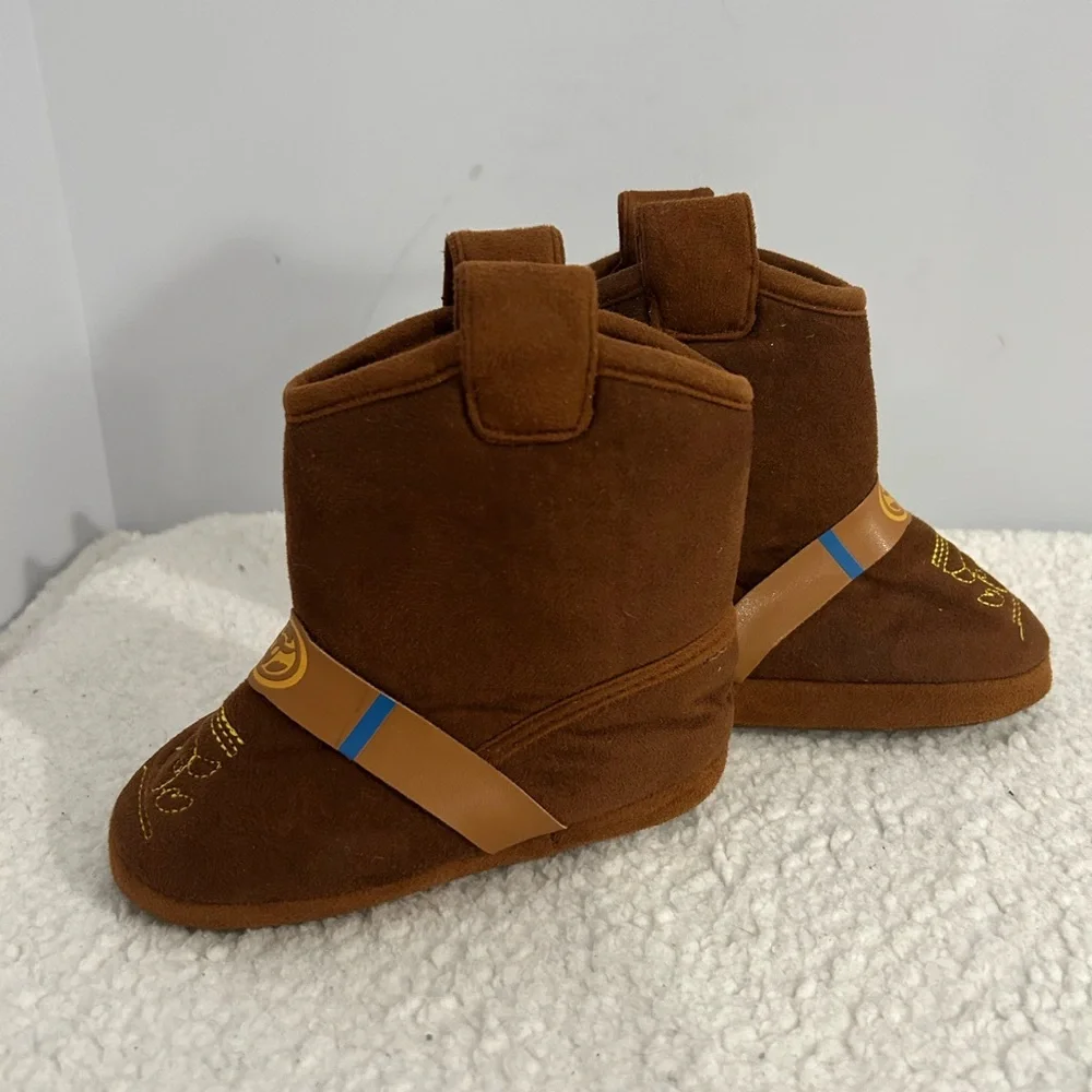 Disney Toy Story Woody Boot Toddler Sz 7-8 Pull On Slippers Cowboy